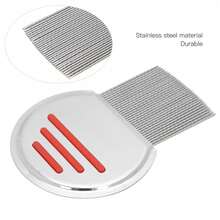 2/1pc Stainless Steel Lice Comb, Helps Remove Dandruff And Lice, Stainless Steel Comb, Ultra-Dense Teeth Design, Can Clear Lice And Hair Scales, Gift For Friends, Lovers, Valentine's Day, Travel Essential, Bathroom Accessory, Kitchen Utensil, Home Decor - Multicolor - View 7