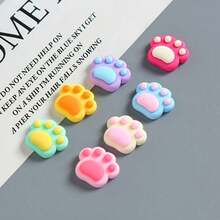 12pcs/6pcs/3pcs Cute Cat Paw Magnetic Fridge Magnets - Colorful Plastic Oval Decorative Magnets For Whiteboard, Office, Photos, Notes, And Kitchen Decor - Fun And Gift For Locker, Cabinet, And Dishwasher - Random Color - View 2