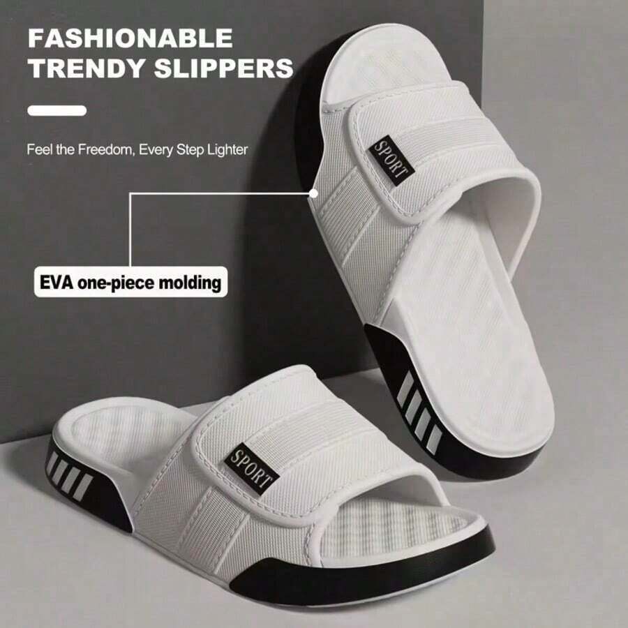Men's Fashion Slippers, Indoor Home Couple Slippers, Casual Comfortable EVA Material Slippers, Gradient Color Design Suitable For Home