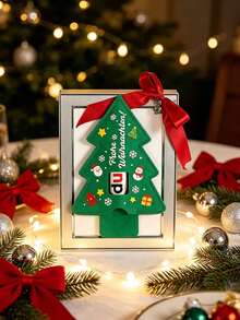 7pcs/Set Christmas Tree Gift Sleeve, Santa Snowman Pattern Holder, Holiday Gift Packaging - Multicolor - View 9
