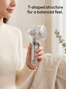 Portable Transparent Design Fabric Shaver - USB Rechargeable, 600mAh Battery. Multi-Functional Fabric Trimmer For Clothing, Bedding, Furniture And Carpets - Home Multi-Purpose Clothing Care And Lint Removal Tool. - Multicolor - View 6