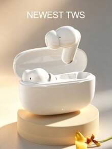 True Wireless Bluetooth Earbuds With Built-In Microphone For Clear Calls, Long Battery Life, Sweat-Resistant Design, Compatible With IOS And Android Devices, Suitable For Fitness, Running And Daily Use - White - View 12