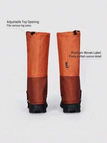 XIONGMAO Waterproof Snow Gaiters, Full Coverage For Legs And Shoes, Suitable For Hiking, Mountaineering And Outdoor Activities - Orange - View 4