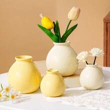 Creamy-Gloss, Spherical Reed Diffuser Bottle-Suitable For Use With Reed Sticks And Mini Dried Flowers. A Piece Of Decor That Offers A Soft, Soothing Fragrance; Ideal For Bedroom Nightstands, Bathroom Vanities, Desks, And Entryways. - Small Ceramic Jar Aroma Diffuser Bottle - View 2