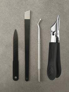 Modern Stainless Steel Nail Clipper And Pedicure Set, Slanted Tip Nail Clipper, Manicure And Pedicure Tools, Callus Remover, Unisex Nail Care Set, Suitable For Toenails, Halloween Gift, Includes Nail File - A - View 10