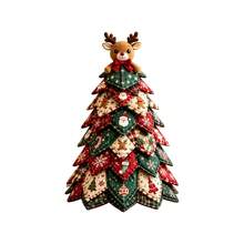 1pc DIY Quilted Christmas Tree Set, Complete Patchwork Sewing Kit For Beginners, Includes Fabric, Tools, Stuffing And Templates, Creative Gift, Fabric Christmas Tree Making Kit, Holiday Tabletop Decoration - Multiple Styles - View 11