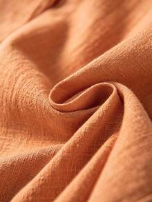 1pc Vintage Orange Ruffle Edge Table Runner, Suitable For Dining Table, Daily Home, Holiday Gathering, Afternoon Tea, Party Decoration, Lightweight Breathable Washable And Reusable - Orange - View 8