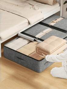 Non-Woven Soft Fabric Storage Bag, No-Frame Blanket Storage Bag, Underbed Storage Bag, Clothing And Blanket Storage Bag, Mobile Large Capacity Storage Box, Suitable For Cabinets, Travel, School, Foldable Storage Bag - Multicolor - View 5