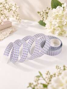 5 Rolls/Box Simple Pattern Glitter PET Tape Set, 3 Widths Of Stylish Tape, Perfect For School Supplies, Crafts, And Gift Wrapping, A Handbook Gift For Friends - Sets - View 4
