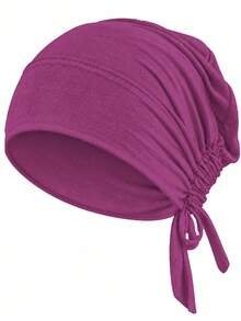 CONFLASS 1/3 buah Jilbab Wanita Lembut dengan Tali Elastis, Penutup Kepala Muslim, Topi Tidur Bernapas untuk Rambut Keriting, Dapat Disesuaikan untuk Penggunaan Sehari-hari & Malam Hari, Tersedia Berbagai Warna - topi bagian bawah bertali - View 12