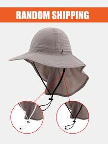 1pc Quick-Dry Visor Hat With Neck Cover, Suitable For Hiking, Trekking, Camping,Summer,Beach,Holiday,Travel - and Shawls That Can Be Inserted - View 18