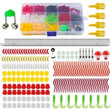 201PCS/322PCS/330Pcs Lure Tackle Box Accessories Kit, Value Soft Lure Combo Full Set With Iseama Hooks 15 Compartment Box, Christmas Gift For Anglers - Multicolor - View 3
