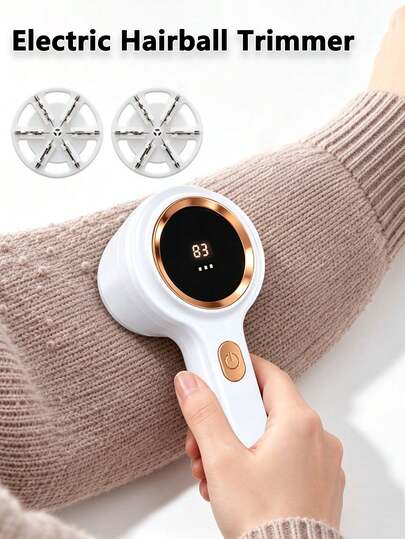 Electric Lint Shaver – 500mAh USB Rechargeable Battery, Powerful Motor With LED Smart Digital Display. Multi-Functional Fuzz Remover For Clothes, Bedding, Carpets & Sofas – Great For Home & Dry Cleaning Shops, Perfect Holiday Gift.