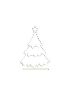 Linear-Style Christmas Tree Tabletop Ornament. A Festive Piece Suitable For Display On Dining Tables, Cabinets, Or In The Living Room; Its Versatile, Neutral Style Complements A Wide Range Of Home Interiors. - A - View 11