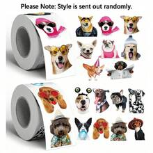 500pcs Funny Dog Portrait Pattern Stickers, Self-Adhesive Stickers, Suitable For Water Bottles, Laptops, Skateboard Decoration - Multicolor - View 7