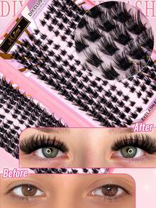 MEM 320 Eyelash Books, D-Curl, Large Quantity, New DIY Eyelashes, Fluffy And Soft, 3D Fake Mink False Eyelashes, Makeup, Extended Eyelashes, Short Eyelashes, DIY Light Eyelashes, Extended False Eyelashes DIY At Home - D - View 4