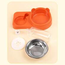 Automatic Refill Pet Water And Food Bowl Set, Stainless Steel Feeding Bowl With 500ml Water Bottle, Suitable For Cats And Small Dogs, 2-In-1 Pet Feeding And Watering Station - 2-in-1 - View 7