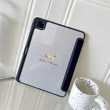 1pc Swan Arabic Letter Print Tablet Protective Case, Foldable Stand, Multi-Angle Viewing, Suitable For Work And Entertainment, With Pen Slot, Compatible With IPad Pro 2024/Air M3/A16 2025, Compatible With Xiaomi, Compatible With Samsung, Compatible With Huawei MatePad - Multicolor - View 7
