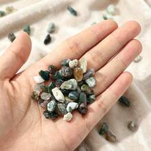 Natural Water Grass Agate Gravel, Suitable For Fish Tank, Bonsai, Terrarium, Etc. - Army Green - View 5