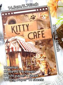 DanSoul 20 Large Cat Coffee Theme Stickers, Pre-Cut Sticker Book, Suitable For Journaling, Scrapbooking, Collage, Bullet Journal, Planner, Art & Crafts - Journaling Supplies - View 8