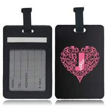 Leather Initial Luggage Tag, Letter Travel Bag Backpack Label, Gift For Women And Teenagers, Essential Accessory For Summer Back To School Travel - Multicolor - View 37