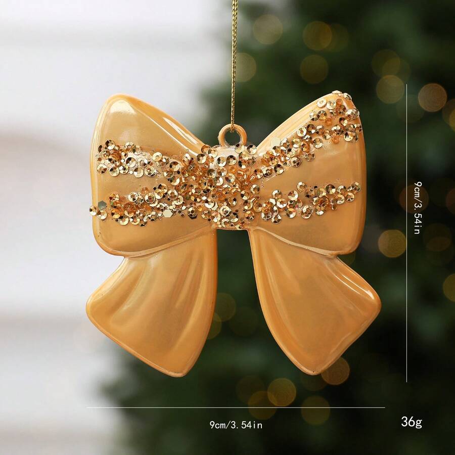 Gold Christmas Decorations, Holiday Hanging Ornaments & Tabletop Decor, Creative Holiday Scene Props
