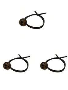 3/2/1pc New Leopard Print Ball Hair Tie, Elegant Fashion Vintage Ponytail Hair Rope, High Elasticity Bun Hair Rope For Women, Ice Crack Leopard Print Hair Rope Double Strand Bun Hair Rope Hair Accessory Bracelet Dual Use High Elasticity - Multicolor - View 7
