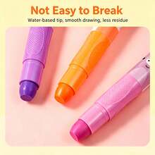 (6/12pcs) Cute Giant Rotating Crayons, Washable, Smooth And Easy To Apply, Suitable For Coloring, Drawing, DIY Crafts, Art Projects, Back To School Essential Gift - Multicolor - View 5