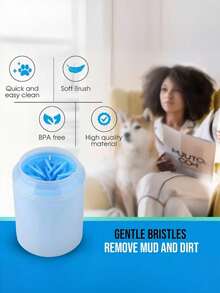 Large Dog Paw Cleaner - 2-In-1 Silicone Dog Paw Wash Cup And Brush Cleaner, Portable Muddy Paw Cleaning Essential, Ideal Gift For Pet Owners - Multicolor - View 5