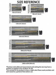 1 Pc Gray Paired With Gold Lines Pattern Kitchen Mat, 3.5 Mm Soft Rubber That Absorbs Water And Is Easy To Clean. Suitable For Corridors, Bathrooms, Living Rooms, Outdoor Door Mats, And Toilets. Useable Throughout The Year And For Various Holidays. - Multicolor - View 6