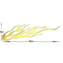 3D Flame Totem Car Stickers 3D Soft Rubber Body Decoration Stickers Personalized Car & Motorcycle Decals Headlight Brow Stickers - A - View 2