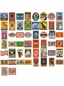 50pcs Vintage Inspirational Stickers, Waterproof Vinyl Aesthetic Stickers, Suitable For Phone Cases, Luggage, Scrapbooks, Water Bottles, Laptops - Multicolor - View 3