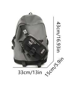 1pc Streetwear Cool Cargo Style Style Backpack - Unisex Large Capacity Multi-Purpose Detachable Small Bag - Functional Backpack Cool Functional Style Backpack - Boys Large Capacity Lightweight Minimalist Backpack - Multicolor - View 13