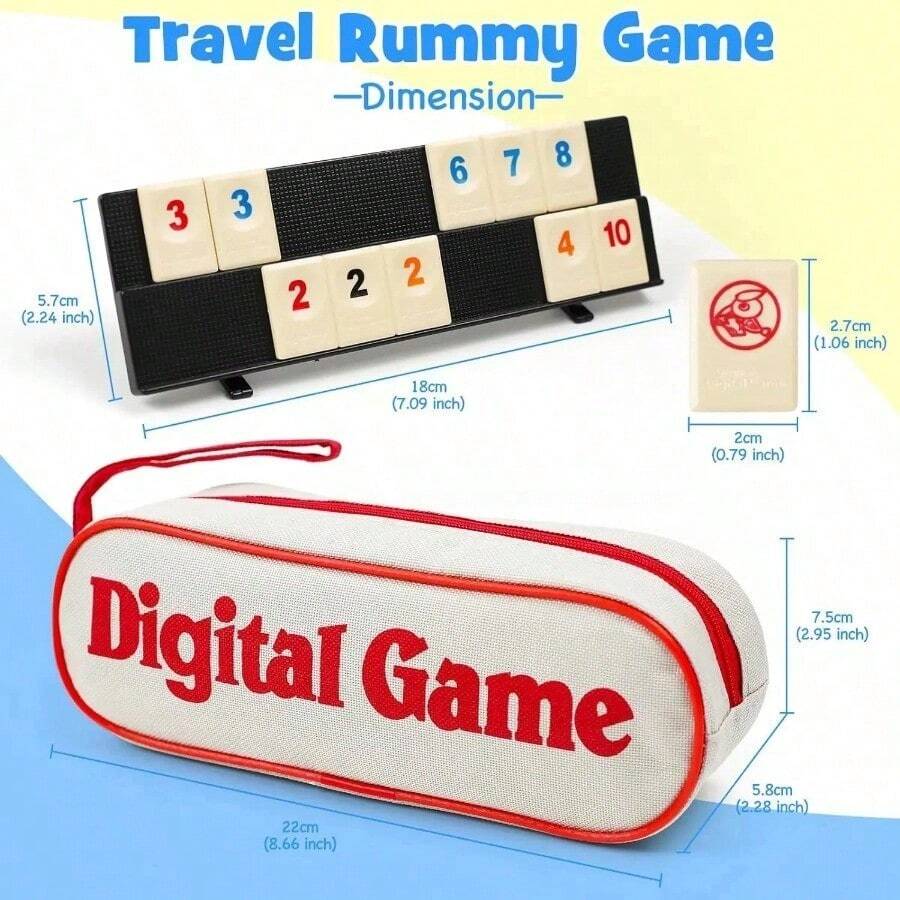 Mahjong Standar Israel, Kartu Mahjong Digital, Rummy, Permainan Meja Klasik, Permainan Santai, Permainan Papan Multipemain, Versi Perjalanan - MultiWarna - View 1