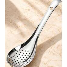 Stainless Steel Strainer, Durable Kitchen Utensil, Suitable For Cooking, Frying, Serving, Perfect For Parties, BBQ, Christmas And Daily Home Use, Practical Kitchen Strainer - Silver - View 11