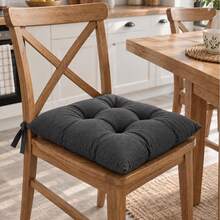6 Pcs Comfortable Indoor & Outdoor Seat Pads For Kitchen, Dining, Garden, Balcony & Patio Chairs In Turkey - Dark Grey - View 6