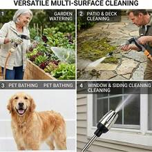 1pc Portable Handheld High‑Pressure Car Wash Spray Gun With Alloy Long Extension Rod And Non‑Slip Handle, Multi‑Use Water Sprayer Nozzle For Car Exterior Washing, Garden Watering, Patio Rinsing And Household Outdoor Surface Cleaning - View 9