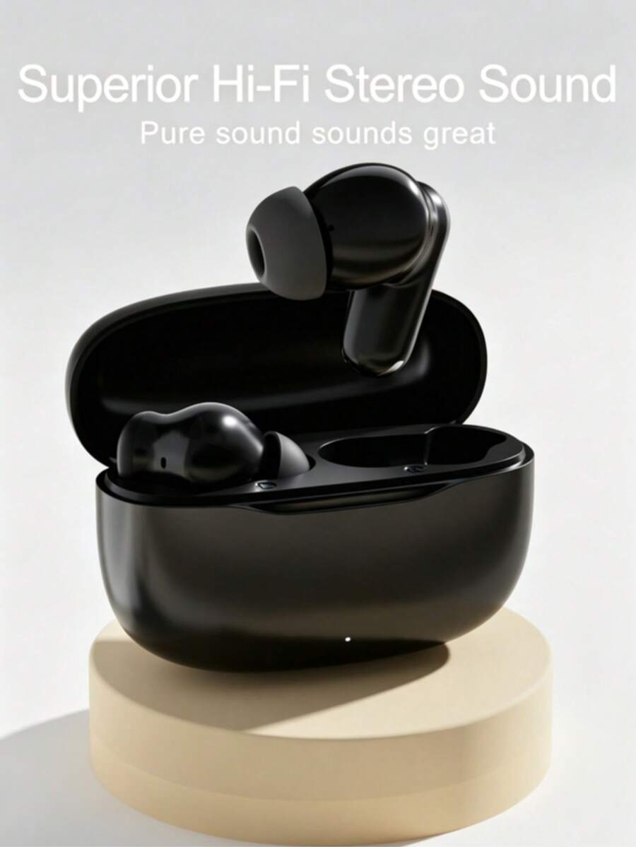 True Wireless Bluetooth Earbuds With Built-In Microphone For Clear Calls, Long Battery Life, Sweat-Resistant Design, Compatible With IOS And Android Devices, Suitable For Fitness, Running And Daily Use - White - View 1