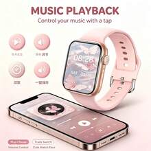 ZhiKexing Sports Smart Watch + Earphone Set, 2.01-Inch Full Screen Touch Sports Smart Watch, Zinc Alloy Body, Suitable For Men And Women Sports Outdoor Smart Watch, Features Wireless Call/Message Reminder/Multiple Sports Modes, Information Reminder Multi-Function Phone Answer/Dial, Remote Photo/Music Playback And Other Smart Watch Functions, Wireless Connection Compatible With IOS And Android Phones, Holiday Gift - View 5