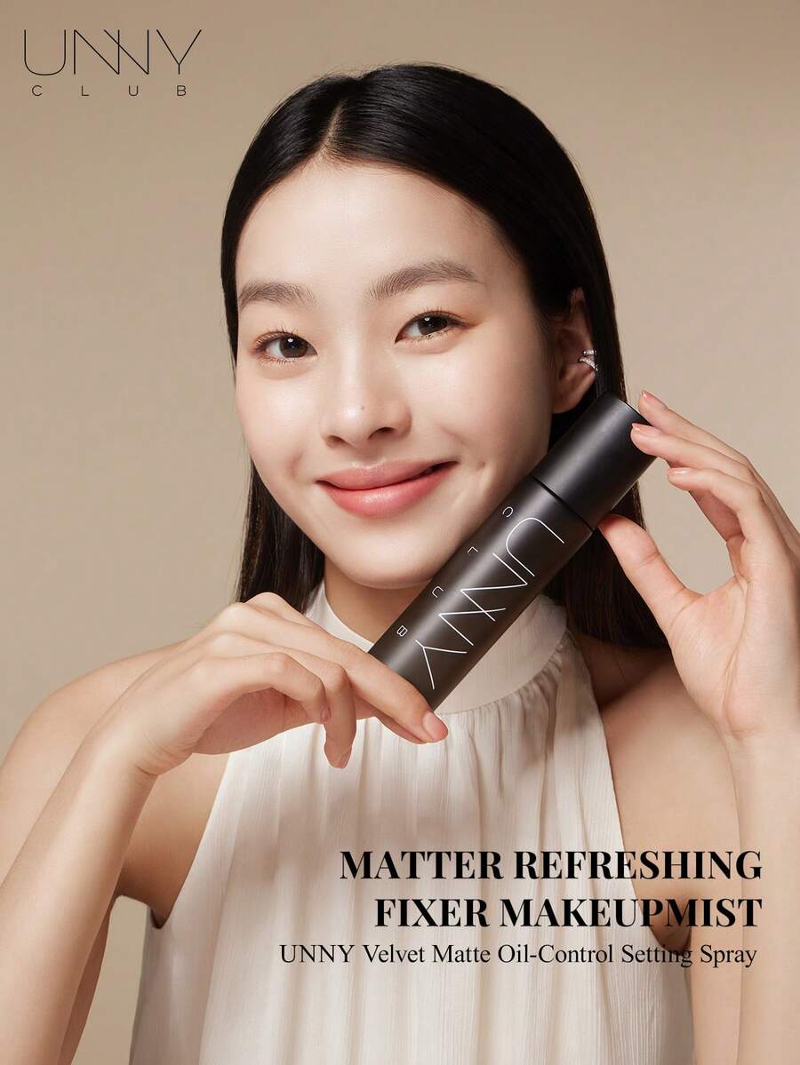 UNNY CLUB Setting Spray Tahan Lama 24 Jam, Pengontrol Minyak, Melembapkan, Anti Luntur, Cocok untuk Kulit Berminyak, 100ml, Merek Kosmetik Kecantikan