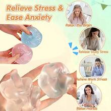 Pocket Stress Ball Toy! Ultra-Compact Design, Easily Fits In Pockets, Bags Or Drawers, Relieve Stress And Anxiety Anytime, Anywhere. Super Soft Syrup Texture, Perfect For Stress Relief, Small But Super Fun, Also Suitable As Desk Decor - Multicolor - View 5