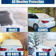 Rear Windshield Sunshade, Ice And Snow Windshield Sunshade, Car Rear Window Sunshade, Snow Cover (Built-In 5 Magnetic Points And 2 Fixing Hooks, Integrated Design, No Extra Accessories Needed), Suitable For Most Sedans And SUVs - 023 - View 7
