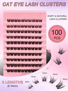 120 Pcs C Curl Cluster Eyelashes, Length 8-16mm, Segmented Individual Eyelashes, DIY Specific, Individual Eyelash Extension, Eyelash Clusters, Individual False Eyelashes, False Eyelashes - D - View 5