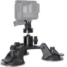 VeFly Tri-Angle Car Suction Cup Glass Holder Tripod Mount For Hero 13 12 11 10 Insta 360 Osmo Action 6 5Pro Camera Accessories - View 5