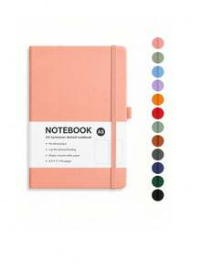 1pc A5 Hardcover Dot Grid Notebook, 192 Pages Bullet Journal, Portable Notebook With Elastic Band And Pen Holder, Suitable For Writing, Planning, Journaling, School, Office And Study Essentials - A5 - View 11