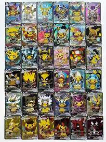 Funko 1 Box Pokémon Cards Rare VMAX, GX, EX, Collectible Cards, Shiny Cards, Universal Language, Pokémon Anime Peripheral Cards, Tabletop Game PVC Game Cards - Multi-color - View 4