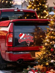 2pcs Merry Christmas Stickers, Christmas Car Stickers, Winter Car ...