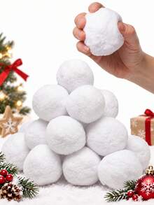 30/10/1個 柔軟逼真白色精靈聖誕雪球，白色人造雪球，聖誕樹裝飾，壁爐裝飾，窗戶展示，冬季桌面中心裝飾，新年居家互動道具，聖誕裝飾，聖誕派對用品，家居裝飾 - 多色 - 查看 10