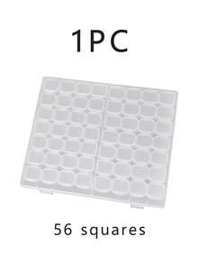 12/28/56 Pcs Transparent Jewelry Box, Multi-Functional Storage Box, Jewelry Organizer Box, Plastic Storage Box, Transparent Compartment Jewelry Storage Box, Suitable For Storing Jewelry, Craft Beads, Cosmetics, Accessories, Nail Art Supplies, Diamonds, Screws And Tools, Handicraft Supplies, Compartment Design, Suitable For Home Use, Valentine's Day Gift, Back To School Gift - White - View 18