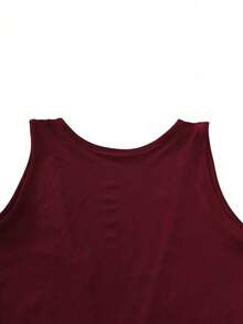 Sexy Fashionable Backless Lace Criss-Cross Design Women's Bodysuit, New Arrival Spring/Summer - Burgundy - View 7